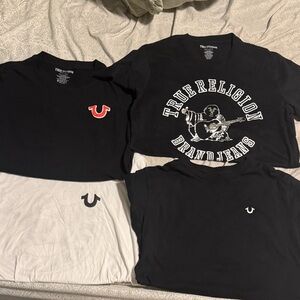 True Religion Black and White T-Shirt Trio